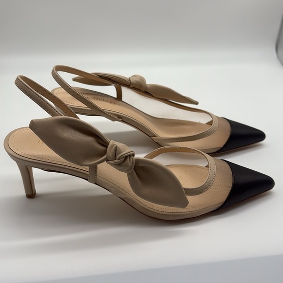 Dee Ocleppo Women’s Caracas Side Bow Pumps Heels in Oat Leather Size 8.5 - Picture 4 of 9